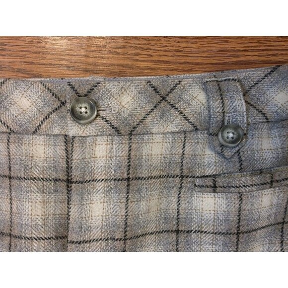 Eddie Bauer Mini Skirt Sz 10 Wool Gray Plaid Lined Preppy Academia School Girl - Picture 4 of 11